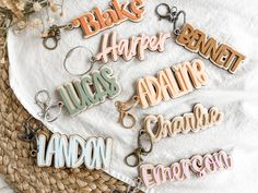 Personalized Kids Backpack Name Tag - Charlie + Pine Kids Name Tags, Kids Bag Tags, Name Keychains, Nametags For Kids, Personalized Backpack Kids, Family Birthday Board, Kids Growth Chart, 3d Name, Kids Menu