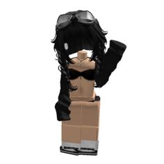 a cardboard doll with black hair and sunglasses