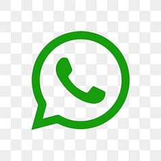 a green phone icon with the text whatsapp on it in a speech bubble