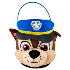 a stuffed animal with a police hat on it's head and eyes is shown in front of a white background