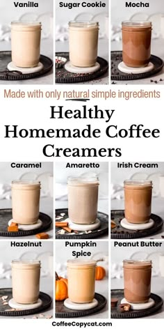 the steps to making homemade coffee creamers