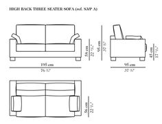 the two seater sofa is shown with measurements for each seat and footrests, along with