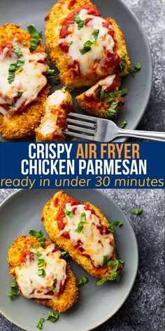 crispy air fryer chicken parmesan is ready in under 30 minutes