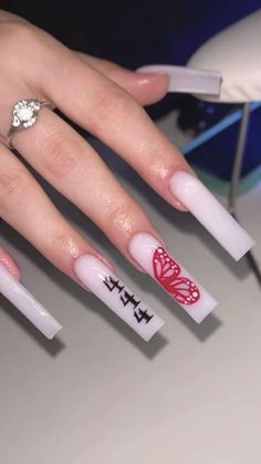 Virgo Nails Designs Short, Long Nail Ideas Square, Hood Nails, Gemini Birthday Nails, Simple Nail Art, Long Acrylic Nail Designs, Drip Nails, Colored Acrylic Nails, Girly Acrylic Nails