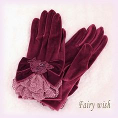 Ribbon Gloves, Dress Ornaments, Shopping Catalogue, Womens Gloves, Lolita Fashion, Mitten Gloves