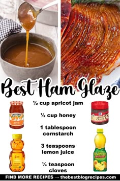 You only need five ingredients and five minutes to make this delicious ham glaze. It makes a wonderful holiday entrée, but it’s also simple enough you can make this sweet apricot glaze for any meal. Ham With Apricot Glaze, Ham Apricot Glaze Recipe, Ham Glaze Apricot Jam, Ham With Apricot Preserves, Dole Pineapple Glazed Ham, Turkey Glaze Thanksgiving, Cherry Glaze For Ham, Apricot Ham Glaze Recipe, Ham Glazes With Maple Syrup