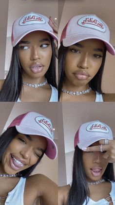 Hat Selfies Poses, Cap Pictures Photo Ideas, Hat Pictures Instagram, Cap Selfie Ideas, Von Dutch Hat Outfit, Swag Hats, Hat Aesthetic, Braided Cornrow Hairstyles