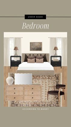 the interior design book features an image of a bedroom with furniture and accessories in it