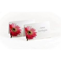 two greeting cards with pink flowers on them