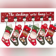 the stockings were hung up with snowmen