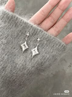 Cheap Nickel-free Star-shaped Jewelry, Gothic Y2k, Silver Star Earrings, Star Crystal, Gift For Bride, Girly Accessories, Jewelry Earring