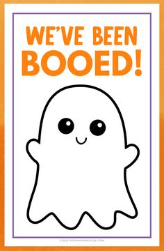 we've been booed poster with an image of a ghost