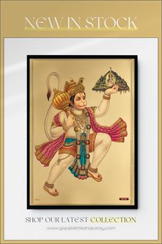 Explore our powerful Sanjeevi Hanuman golden foil print! This striking wall art depicts Hanuman carrying the Sanjeevi mountain, embodying strength and devotion. The radiant gold foil details add a touch of divine splendor to this sacred scene, making it an ideal piece for your home, temple, or meditation space.Click to shop our stunning posters and explore more Hindu Gods wall decor! 🤍🤍🤍 Visit the shop for more - gopalislittleshop.etsy.com Ram Images, Siya Ram, Mantra For Good Health, Ram Image, Ram Ji, Hanuman Images, Shiva Pics