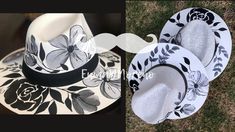 Painted Hats, Denim Crafts, Beautiful Hats, Resort Wear, Painting Ideas, Beautiful Outfits, Hats For Women, Cowboy Hats, Hats