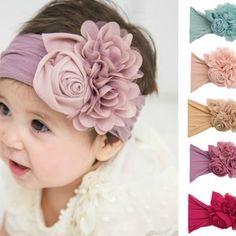 Baby Turban Hat Baby Girl Turban FLOWER Baby Turbanbaby | Etsy Toddler Head Wrap, Baby Turban Hat, Baby Flower Headbands, Nylon Flowers, Pleasant Grove, Baby Turban, Baby Bow Headband, Baby Hair Bows