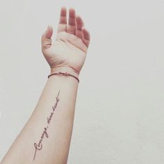 a woman's arm with a tattoo that reads, i love you forever on it