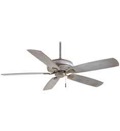 a ceiling fan with four blades on the top and two light bulbs on the bottom