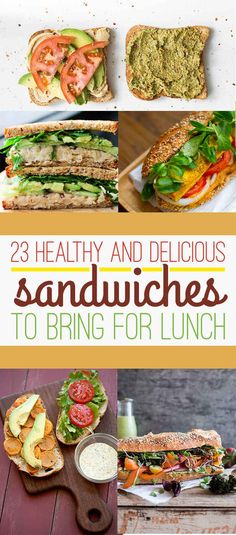 healthy and delicious sandwiches to bring for lunch