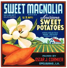 an advertisement for sweet mangoia from the u s n o, with a flower on it