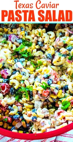 this mexican pasta salad is loaded with fresh vegetables and lots of flavor it's ready to be eaten