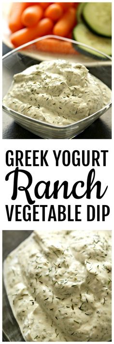 this greek yogurt ranch vegetable dip is an easy and delicious appetizer