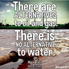 there are alternatives to oil and gas, there is no alternative to water quote