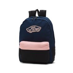 Vans Women's Realm Backpack Dress Blues-Blossom VN000NZ0O4O. Cheap Vans School Bags, Cheap Vans Backpack For Daily Use, Affordable Vans Standard Backpack, Cheap Blue Cartoon Bag, Cheap Blue Cartoon Style Bag, Vans Backpack Women, Cheap Everyday Vans Bags, Vans Off The Wall Bag, Backpack Decoration Ideas