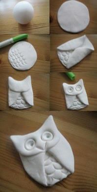 the instructions to make an owl - shaped clay sculpture are shown in this screenshot