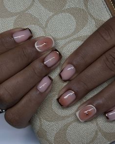 Nude Nails Black Women, Green Pink Nails, Nails Black Women, Pop Art Nails, Fall Colours, Classy Nail Designs, Anime Nails, Happy Nails, Studded Nails