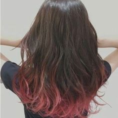 Pink Hair On The Ends, Brown Hair With Dipped Ends, Tips Colored Hair, Tip Hair Color Dip Dye, Light Brown Hair With Dyed Tips, Dip Dye Straight Hair, Tips Of Hair Dyed Pink, End Hair Dye, Bottom Tips Of Hair Dyed