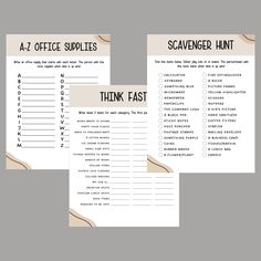 the printable scavenger hunt for students to use on their school's bulletin boards