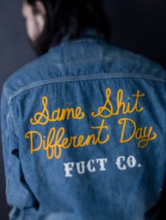 Indigo Embroidery, Embroidery Jacket, Denim Embroidery, Denim Workwear, 자수 디자인, Jeans Diy, Chain Stitch, Mens Street Style, Street Styles