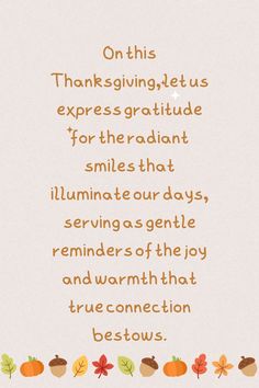 a thanksgiving poem with autumn leaves and acorns on the bottom right corner,