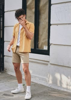 Summer Outfits Men Streetwear, Mens Summer Outfits, Mens Trendy Outfits, Mens Shorts Summer, Fashion Casual Outfits