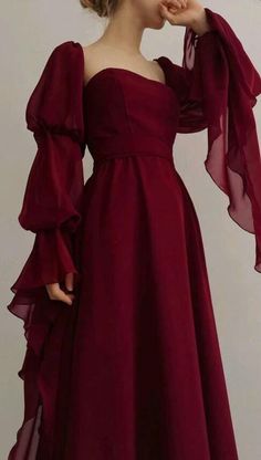 Beautiful Romantic A-line Vintage Wine Red Prom Dresses on Storenvy Wine Red Prom Dress, 21th Birthday, Burgundy Prom, Prom Dress Evening, Long Sleeve Dress Formal, Elegant Dresses Classy, Burgundy Prom Dress, Prom Dress Inspiration, Pretty Prom Dresses