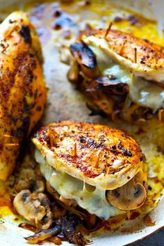 Caramelized Onions And Mushrooms, Chicken With Mushrooms, Garlic Butter Mushrooms, Stuffed Chicken Breasts, Caramelized Onion, Mushroom Chicken