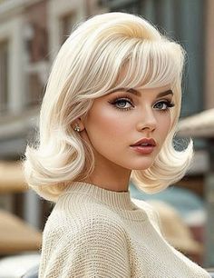 Get a sneak peek into the future of fashion with our trend forecast for 2024! Stay ahead of the style game with upcoming trends. Blond Women, Big Blonde Hair, 50s Hairstyles, 50s Women, Mark Ryden, Stylish Hairstyles, 1950s Outfits, Try On Hairstyles, Glitter Tattoo