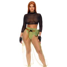 Forplay 554875 What's The Sitch Cartoon Character Costume 5-Piece Sexy Cartoon Character Costume Features Long Sleeve Sheer Shimmer Mockneck Crop Top Paired With Contrast Solid Panty And Sheer Jogger Pants And Belt With Back And Fingerless Gloves. Available In Extra Small/Small, Small/Medium, Medium/Large, And Large/Extra Large Sizes For Sale Listed As: Xs = Xs/S S = S/M M = M/L L = L/Xl Model Is 5ft 6in And Wearing A Size S/M Includes: Top, Panty, Pants, Belt With Bag And Gloves Top & Panty: 90 Kim Possible Halloween, Kim Possible Halloween Costume, Cartoon Character Costume, Character Costume, Rave Fashion, Kim Possible, Cosplay Outfits, Cartoon Character, Jogger Pants