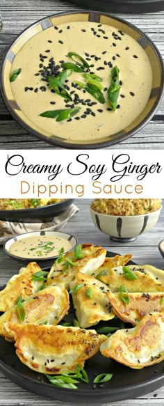 an image of creamy soup ginger dipping sauce