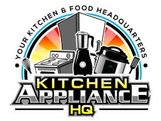 the kitchen appliance logo is shown in this graphic file, with an image of appliances