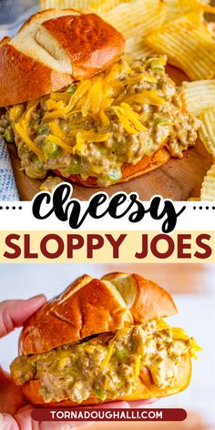 Cheesy Sloppy Joes Sloppy Joe Wraps, Cheesy Sloppy Joe Recipe, Savory Sloppy Joe Recipe, White Sloppy Joes Recipes, Breakfast Sloppy Joes, Sloppy Joe Ideas, Sausage Sloppy Joes, Recipes Using Hamburger