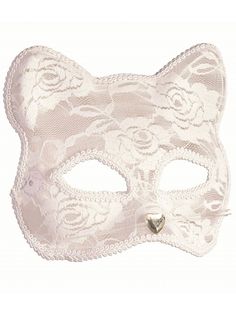 Half Mask, Costume Accessories, White Lace, Mask, Lace, White