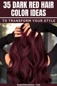 Dark Red Hair Color Red Hair For Pale Skin And Brown Eyes, Dark Intense Auburn Hair, Redken Red Violet Formula, Cherry Merlot Hair, Red Vs Copper Hair, Dark Red Hair Color Burgundy Purple Fall, Dark Red And Brown Hair Color, Purple Red Dark Hair, Plum And Red Hair