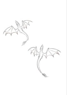 a drawing of a dragon flying in the sky