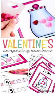 valentine's day comparing numbers with matching cards and printables to match them