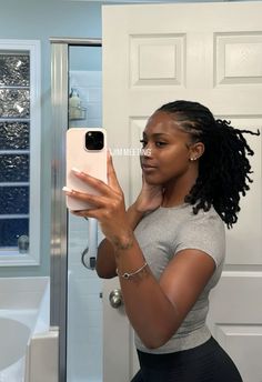 Unique Locs Black Women, Messy Bun With Locs, Color On Locs Black Women, Loc Hairstyles For Vacation, Simple Loc Updo Styles, Cute Simple Loc Styles, Styled Dreads Black Women, Dread Braids For Women, Cuban Locs