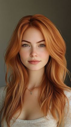 Medium Copper Blonde Hair, Blonde Hair Color Fall, Copper Highlights On Black Hair, Ginger Hair Dyed, Fall Hair Colors Copper, Highlights On Black Hair, Pretty Red Hair, Hair Color Fall