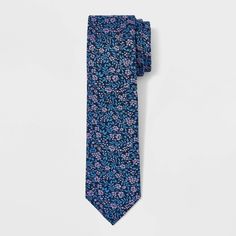 Look dapper and feel confident with this Floral Print Neck Tie from Goodfellow & Co™. Sporting a vibrant floral print for an on-trend look, this neck tie is crafted from lightweight material with partial lining for comfortable wear. Add this floral tie to a plain white shirt for a look that's perfect for a wedding reception or a night on the town. Goodfellow & Co™: Where style & fit are always in good company. Transmasc Style, Bow Tie Suit, Tonal Prints, Plain White Shirt, Ties Mens Fashion, Hoco Dress, Looking Dapper, Recycled Polyester Fabric, Tuxedo Jacket