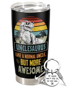 PRICES MAY VARY. [Uncle Gifts From Niece, Nephew] - An uncle is like a dad, but only funnier. He means a lot to you, and if you're looking for something he loves but doesn't already have, don't hesitate to choose this awesome tumbler and keychain. Your uncle will surely love them. This Unclesaurus tumbler is suitable for uncle gifts, gifts for uncle, best uncle gifts, funcle gifts, funny gifts for uncle, best uncle ever gifts, cool gifts for uncles, new uncle gifts,... [Fathers Day Gifts For Unc Gifts For Uncle From Niece, Birthday Gifts For Uncle, Gifts For Uncles, Christmas Gifts For Uncles, Uncle Birthday Gifts, Uncle Birthday, Cool Uncle, Gifts For Uncle, Uncle Gifts