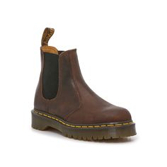 Dr. Martens-2976 Bex Chelsea Boot - Women's Add an edgy detail to your look with the 2976 Bex Chelsea boot from Dr. Martens. The dual panel silhouette, leather upper, and strong lug sole makes this pair stylish and durable. Click here for Boot Measuring Guide. Dr Martens Chelsea Boots Brown, Brown Dr Martens Chelsea Boots, Women’s Doc Martens, Brown Doc Martens Outfit, Womens Doc Martens, Therapist Style, Doc Marten Chelsea Boots, Doc Martens Chelsea Boot, Doc Marten Chelsea Boot